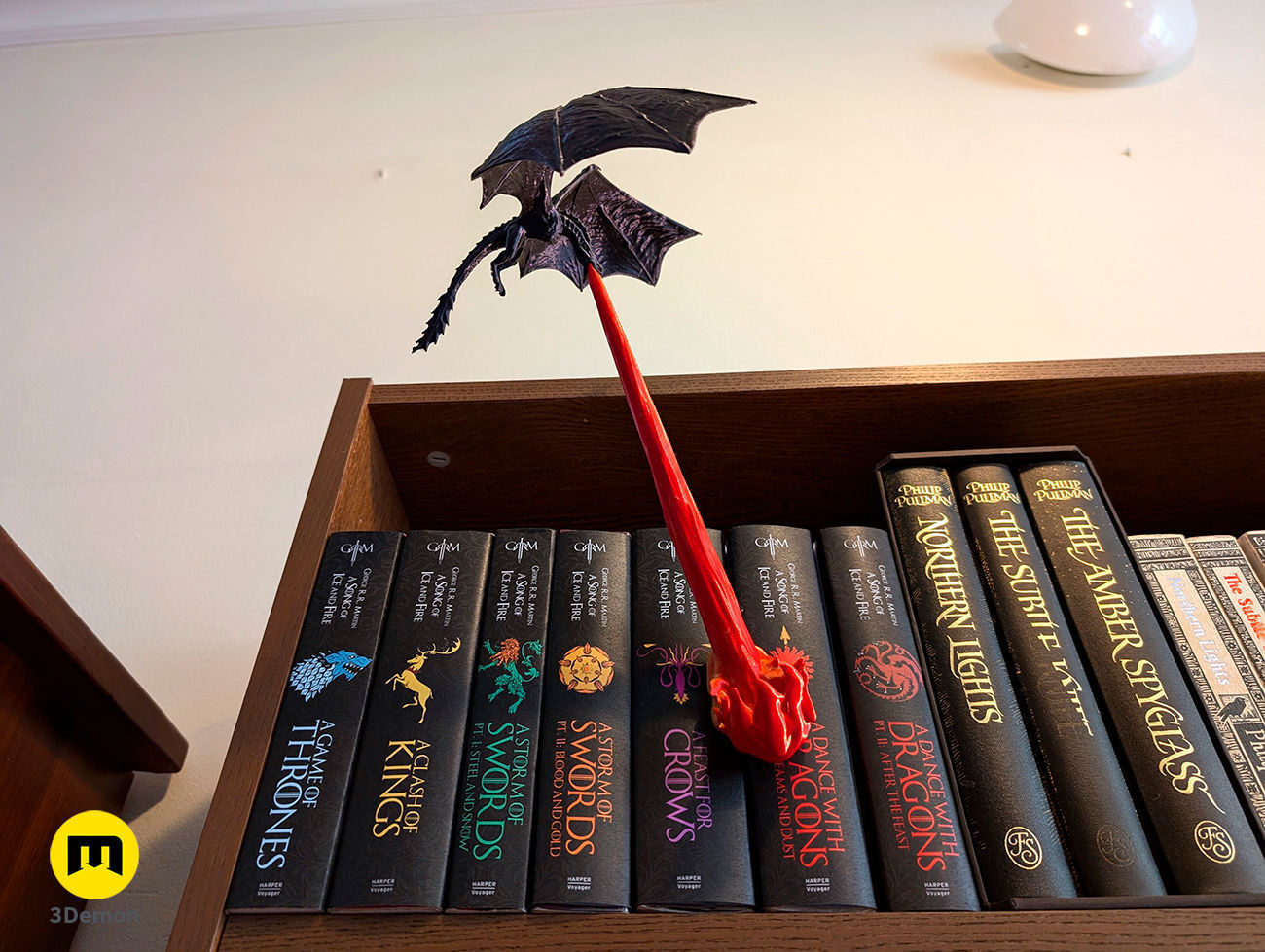 Flying Dragon Book Nook 3D print model_4