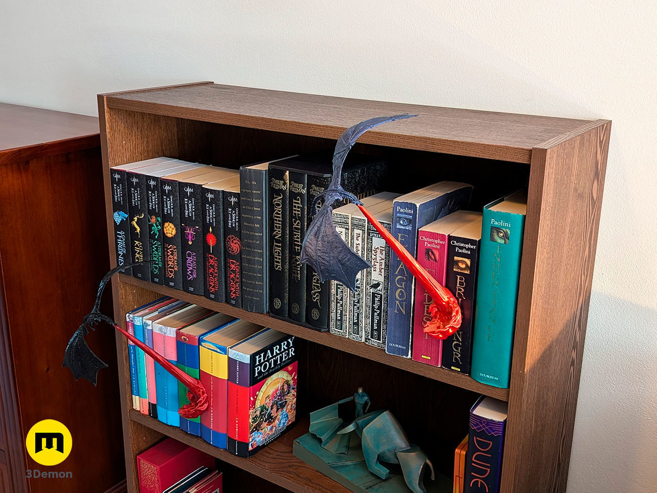 Flying Dragon Book Nook 3D print model_13