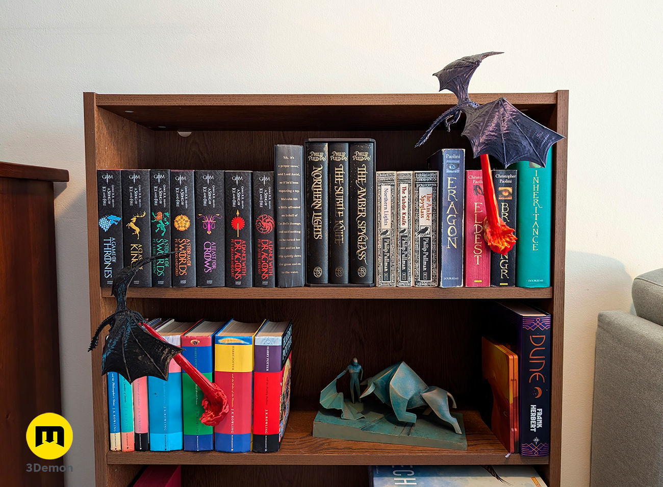 Flying Dragon Book Nook 3D print model_6