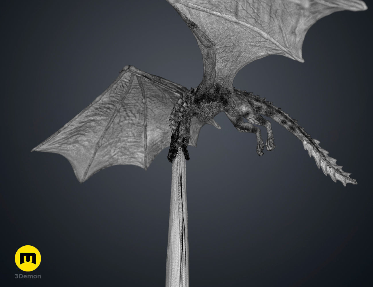 Flying Dragon Book Nook 3D print model_10
