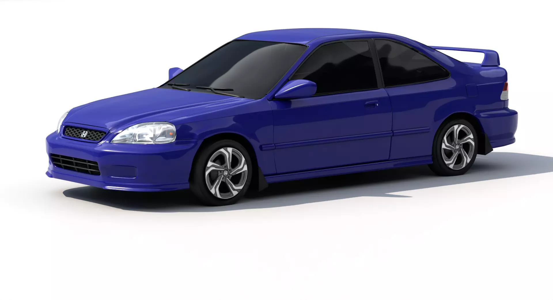 2000 honda civic Low-poly 3D model