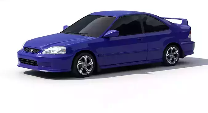 2000 honda civic Low-poly 3D model