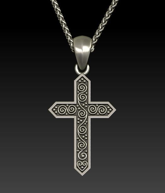 BALI cross pendant 3D print model_2