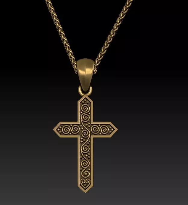 BALI cross pendant 3D print model_0
