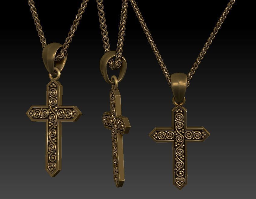 BALI cross pendant 3D print model_1