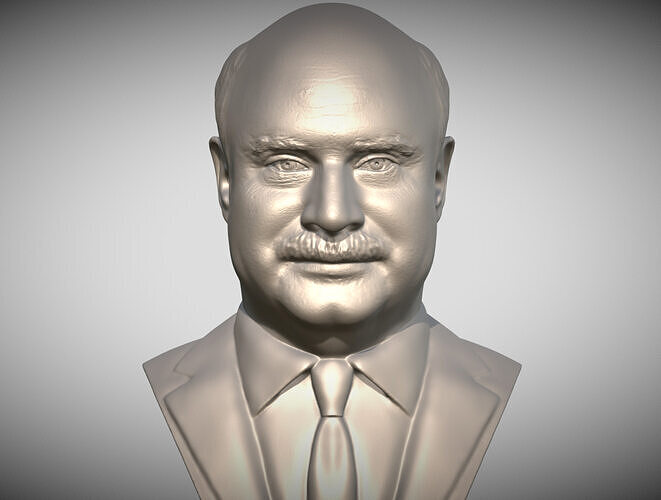 Dr Phil bust for 3D printing 3D print model