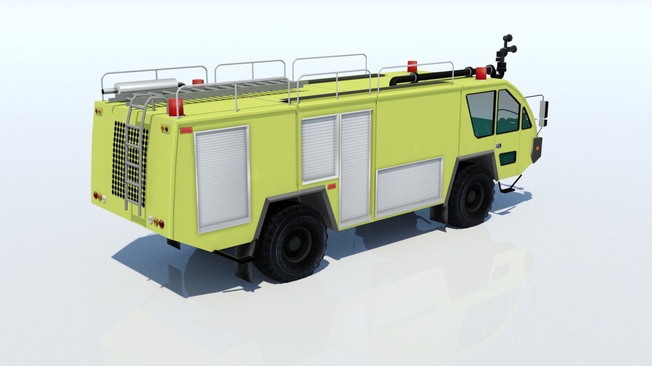 3D model Rosenbauer panther 4x4 old model low poly ARFF VR / AR / low ...