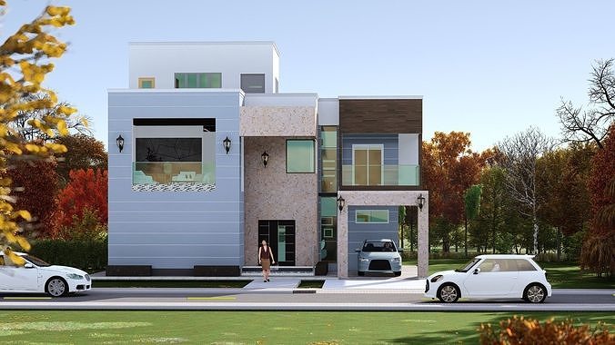 Modern House Model 3D model