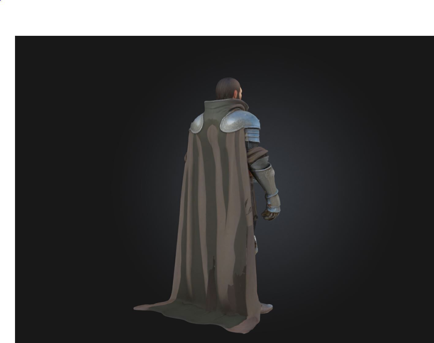 Stylized Medieval Warrior 3D Character 3D model_1