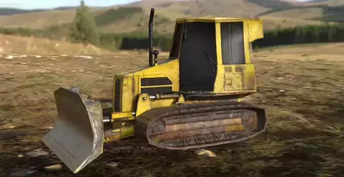 BULLDOZER game prop  unity and ue5 ready