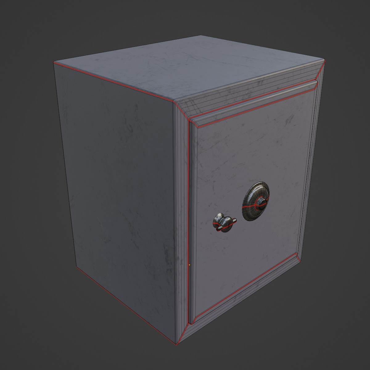 Steel Safe 01 3D model_7