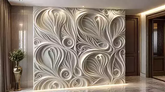 decor set wall panel wall relief mural CNC 59