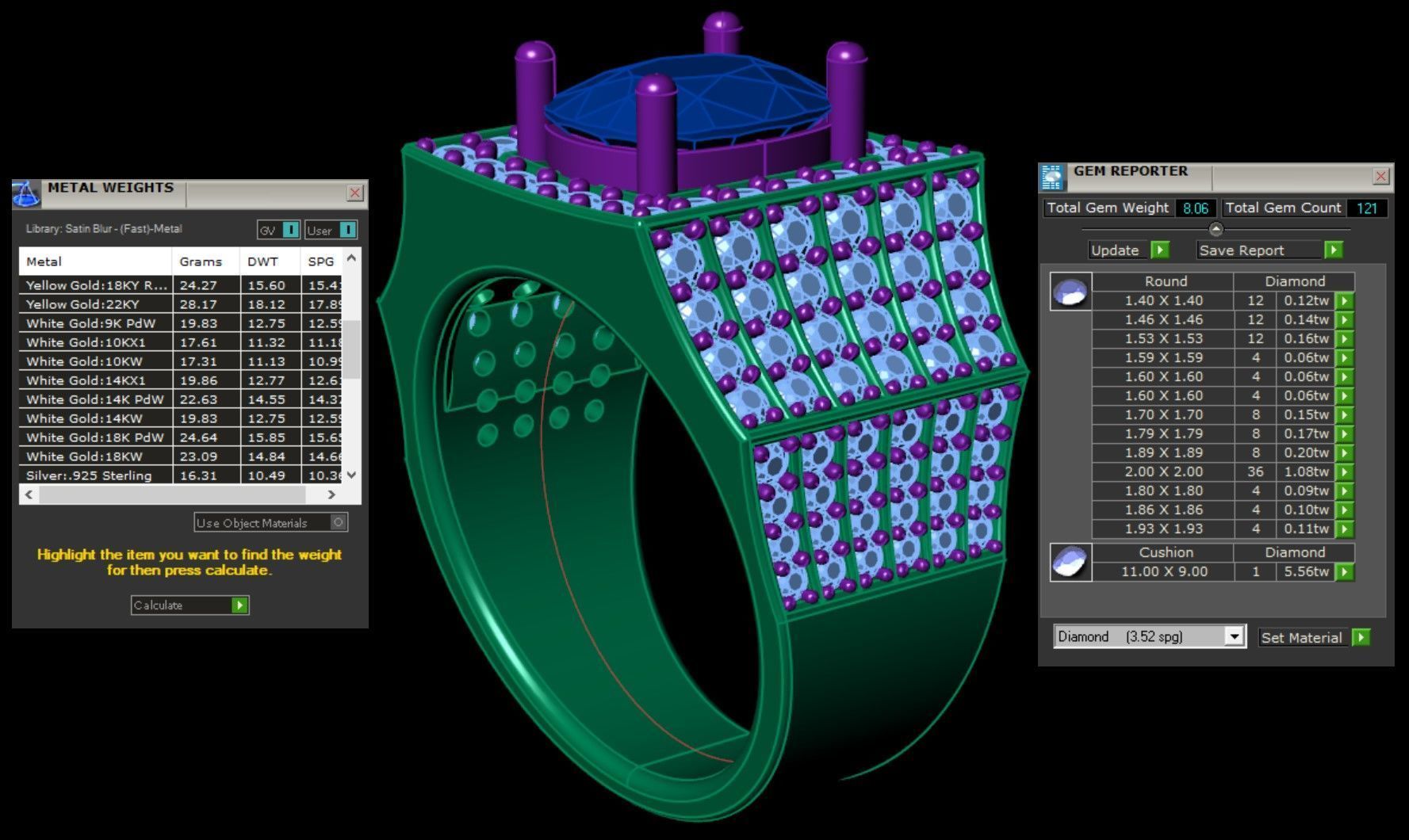 Silver Men Ring 3D print model_2