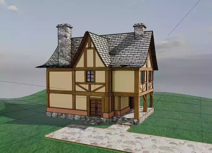 Medieval House Lowpoly 