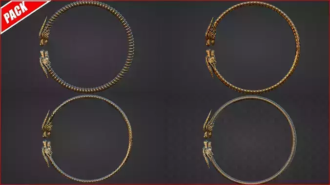 PACK BRACELETS DRAGON