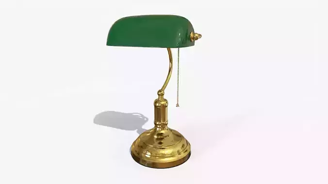 Bankers Lamp Game Ready Asset