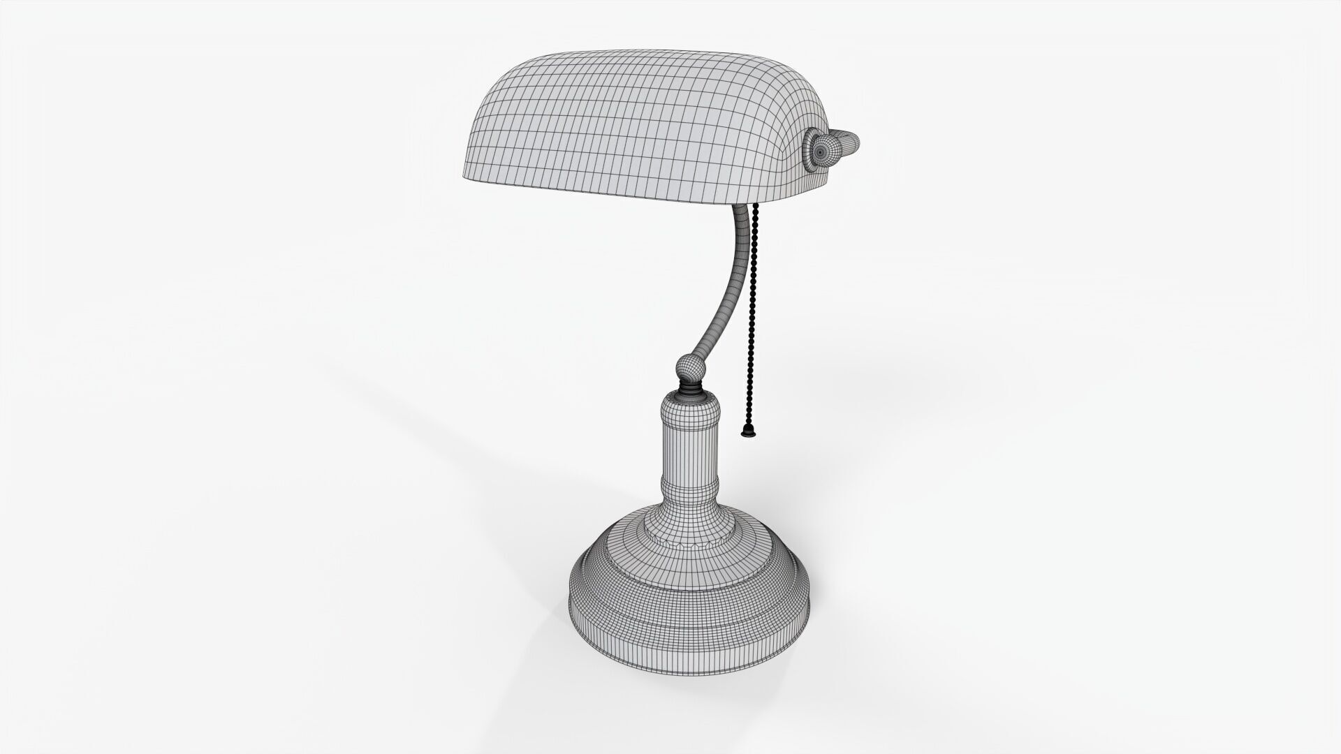 Bankers Lamp Game Ready Asset Low-poly 3D model_6