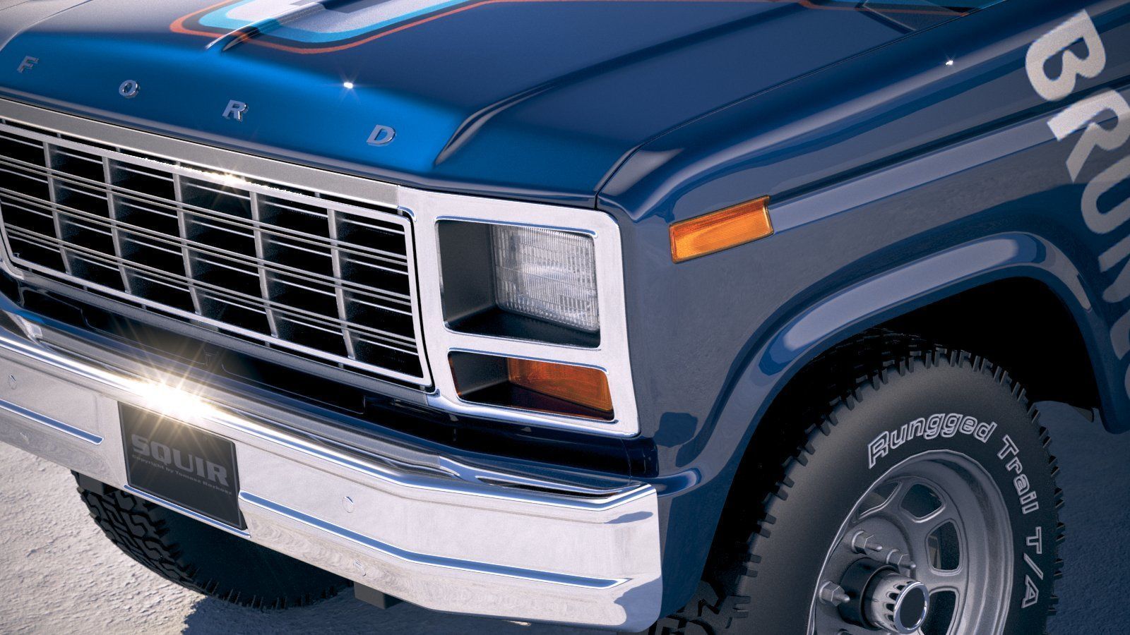 F1980 Bronco  3D model_2