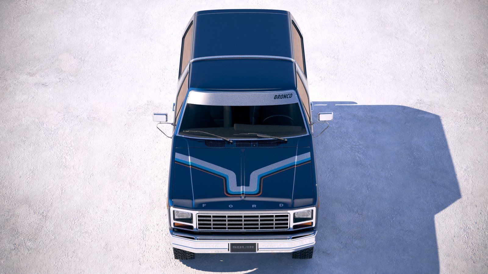 F1980 Bronco  3D model_8