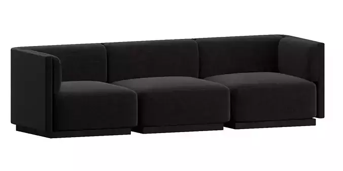 Arianna 108 Sofa Distressed Velvet Frost Gray 3D model