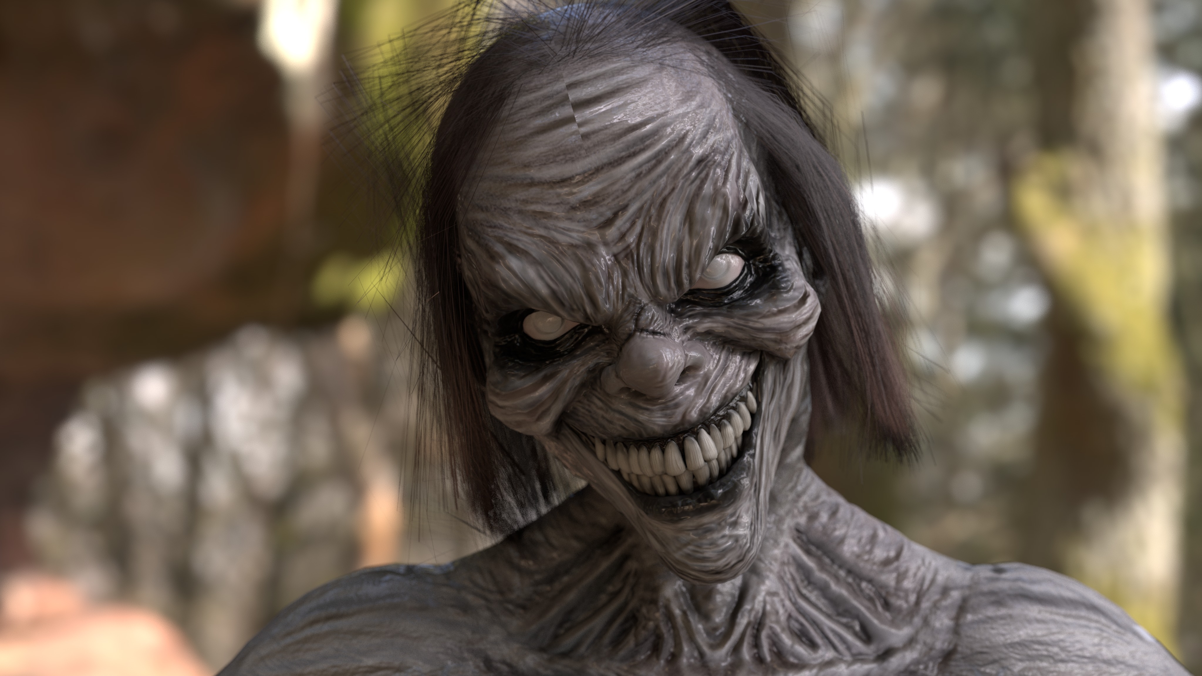 CREEPY GHOST Low-poly 3D model_11