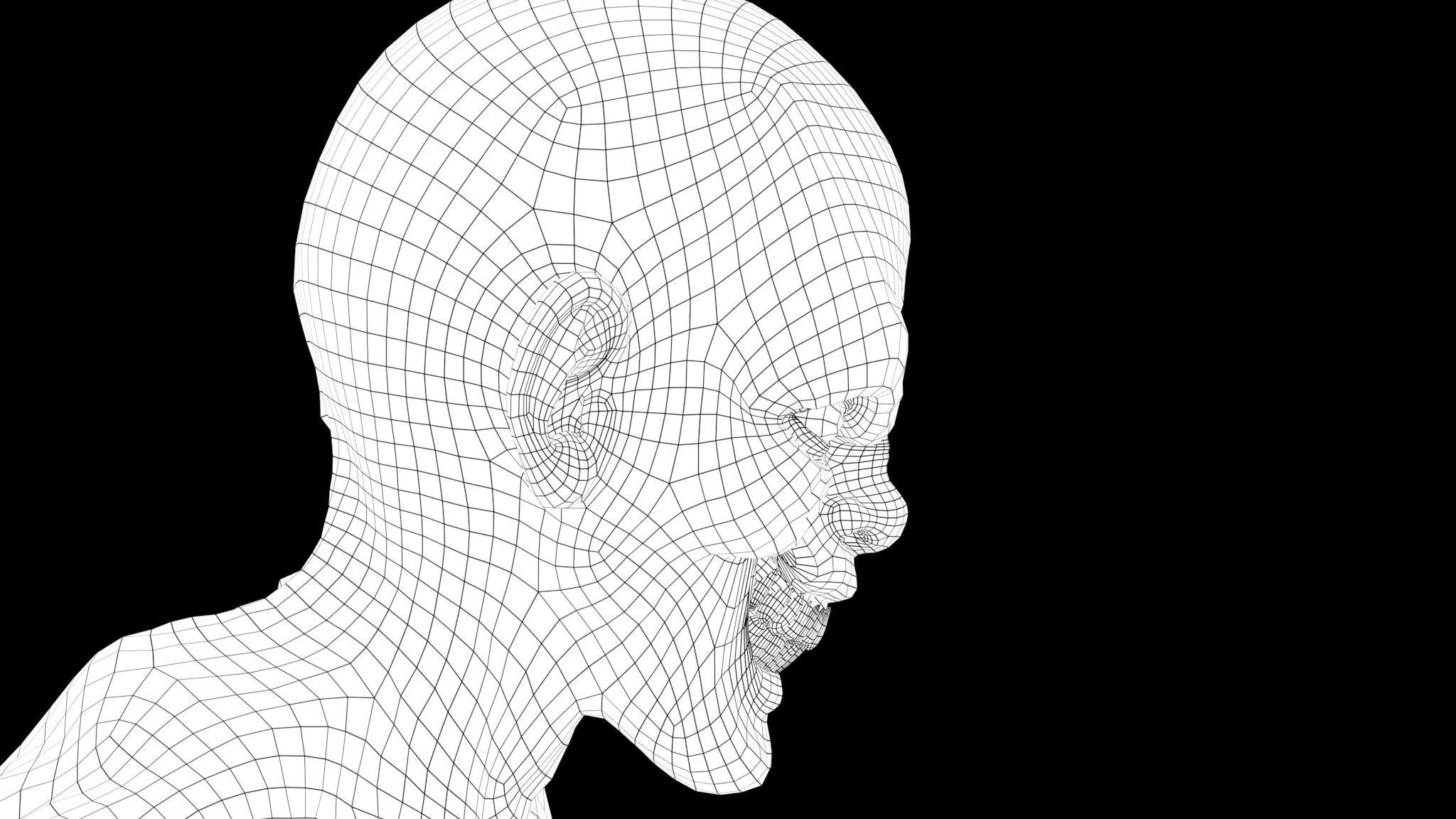 CREEPY GHOST Low-poly 3D model_21