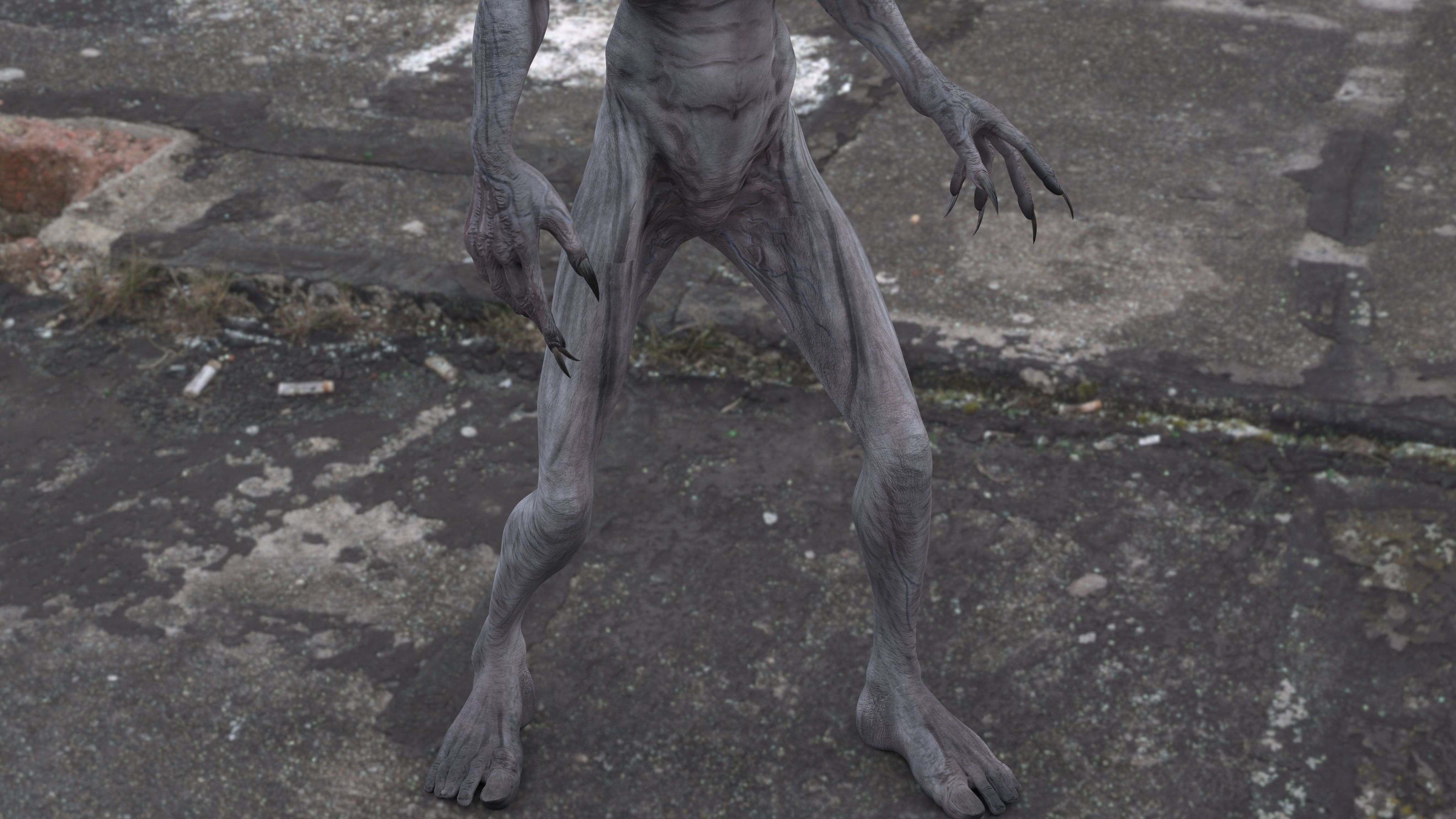 CREEPY GHOST Low-poly 3D model_16