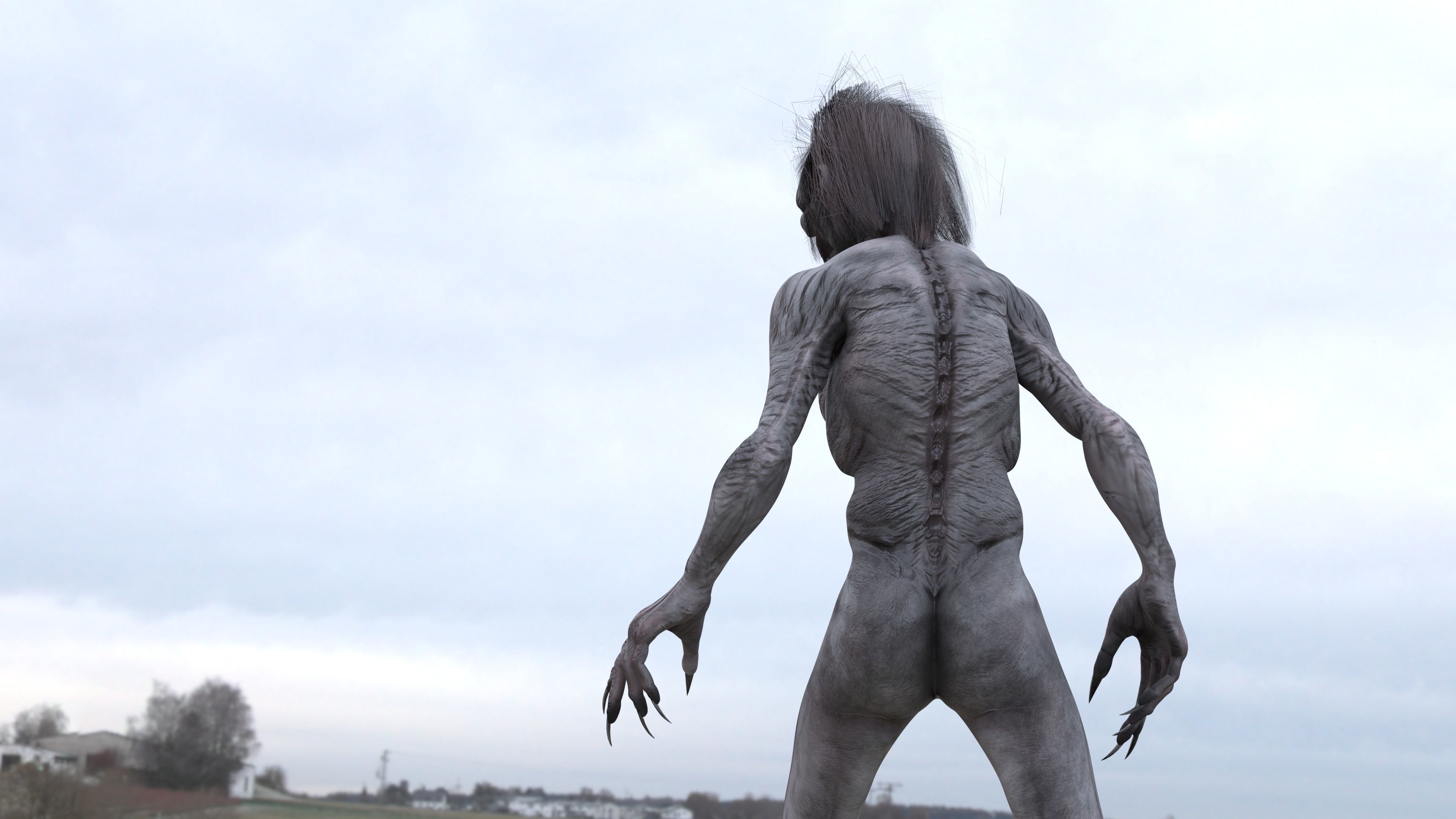 CREEPY GHOST Low-poly 3D model_17