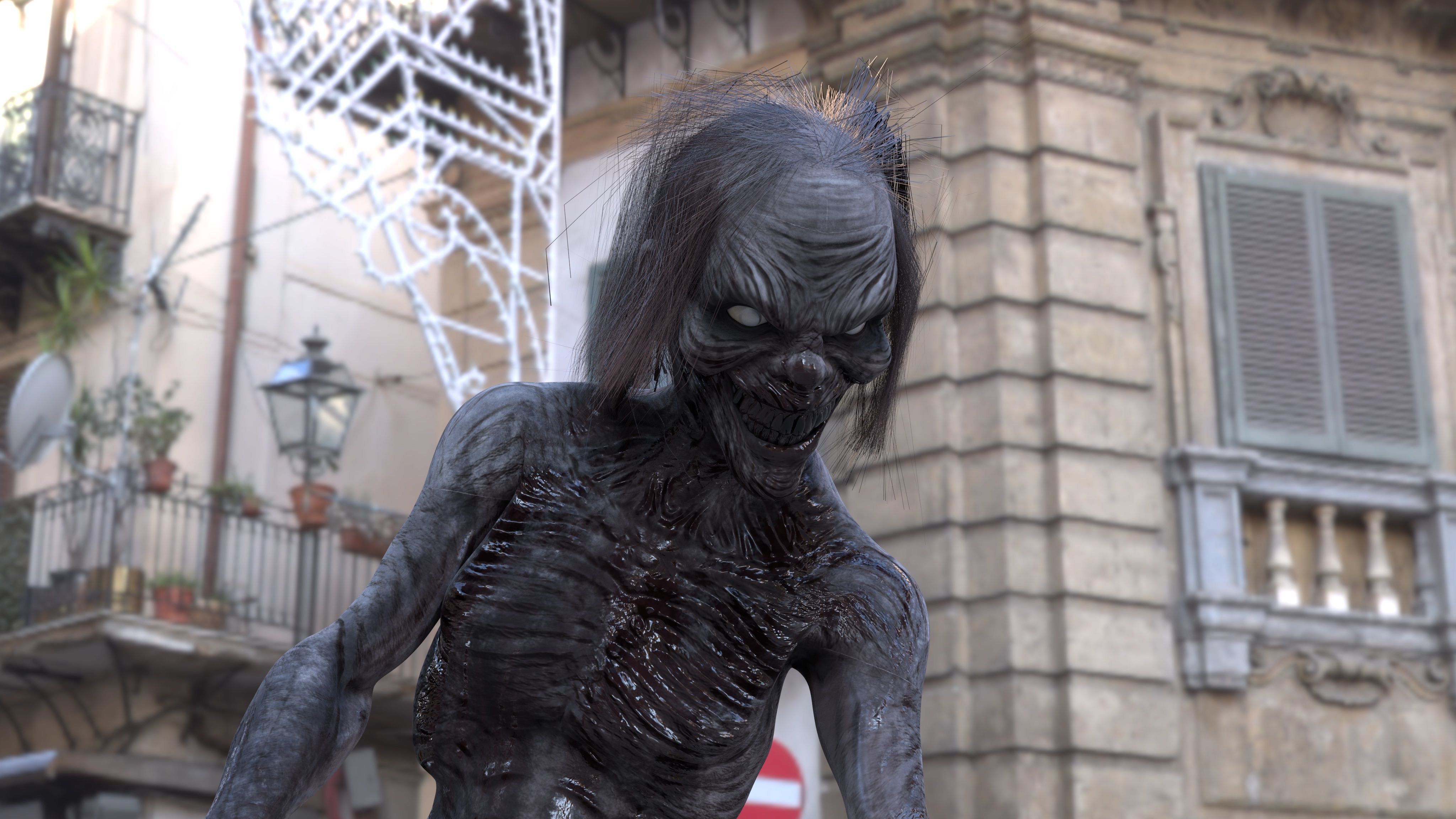 CREEPY GHOST Low-poly 3D model_8