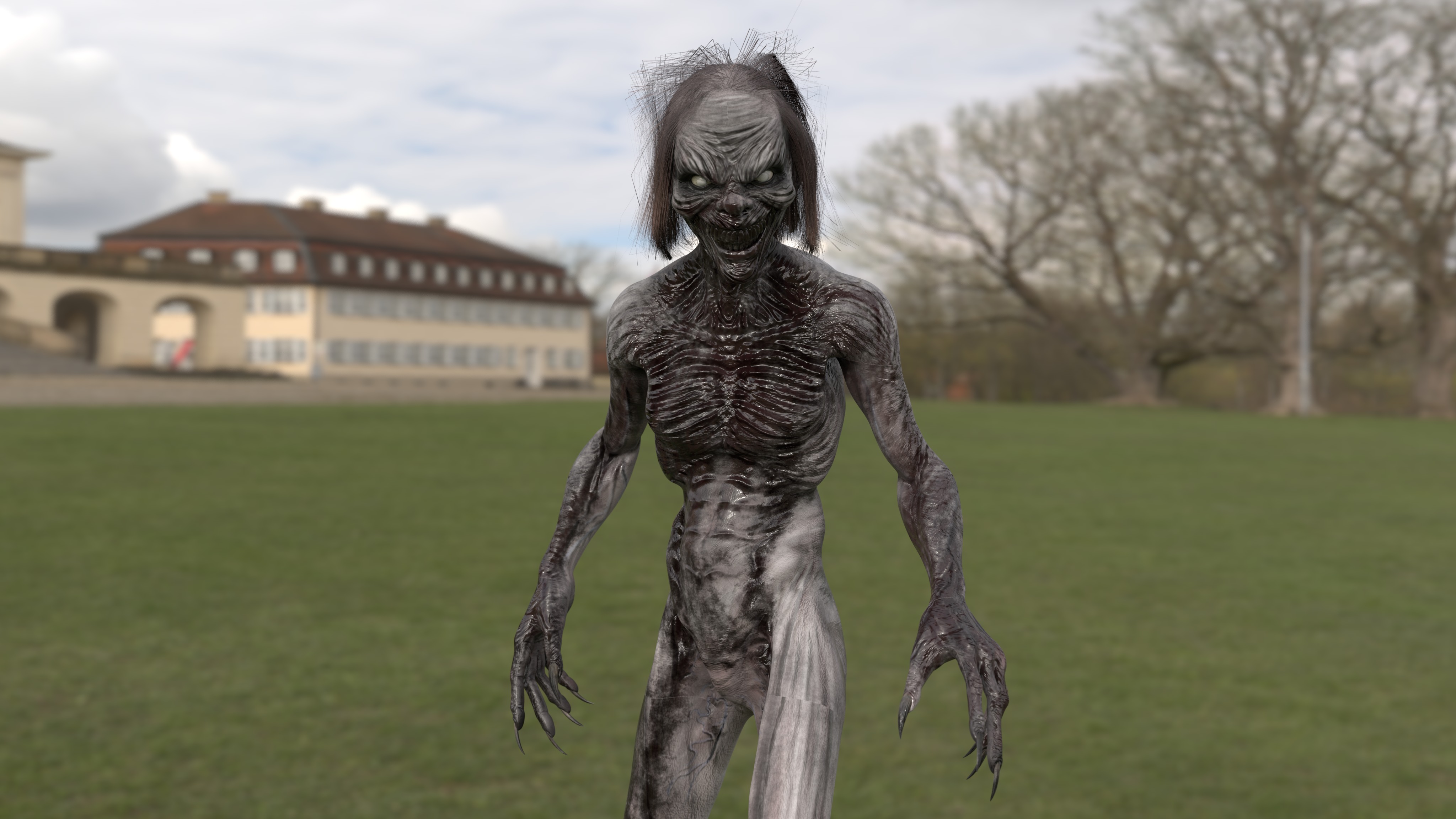 CREEPY GHOST Low-poly 3D model_13