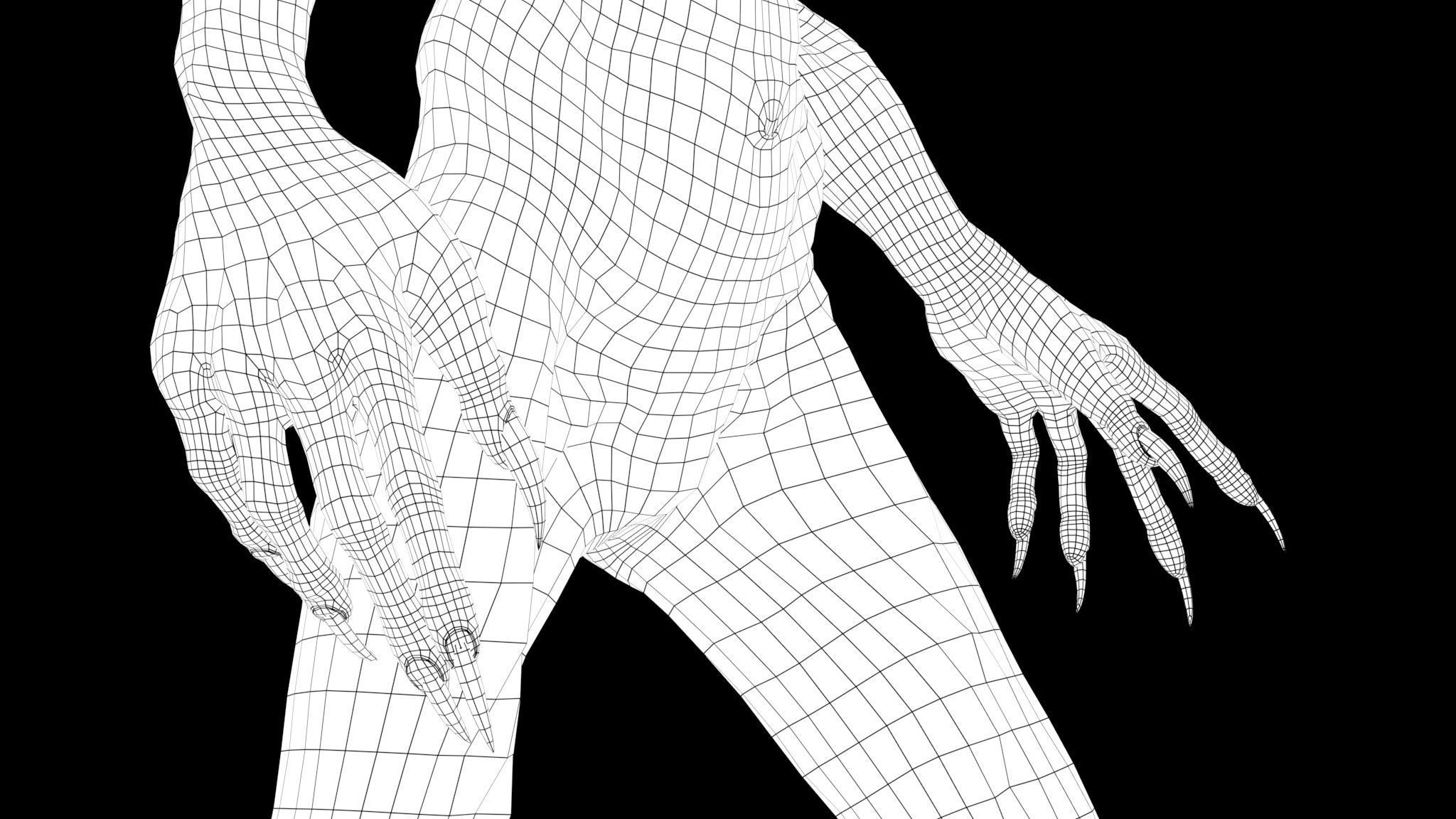 CREEPY GHOST Low-poly 3D model_24