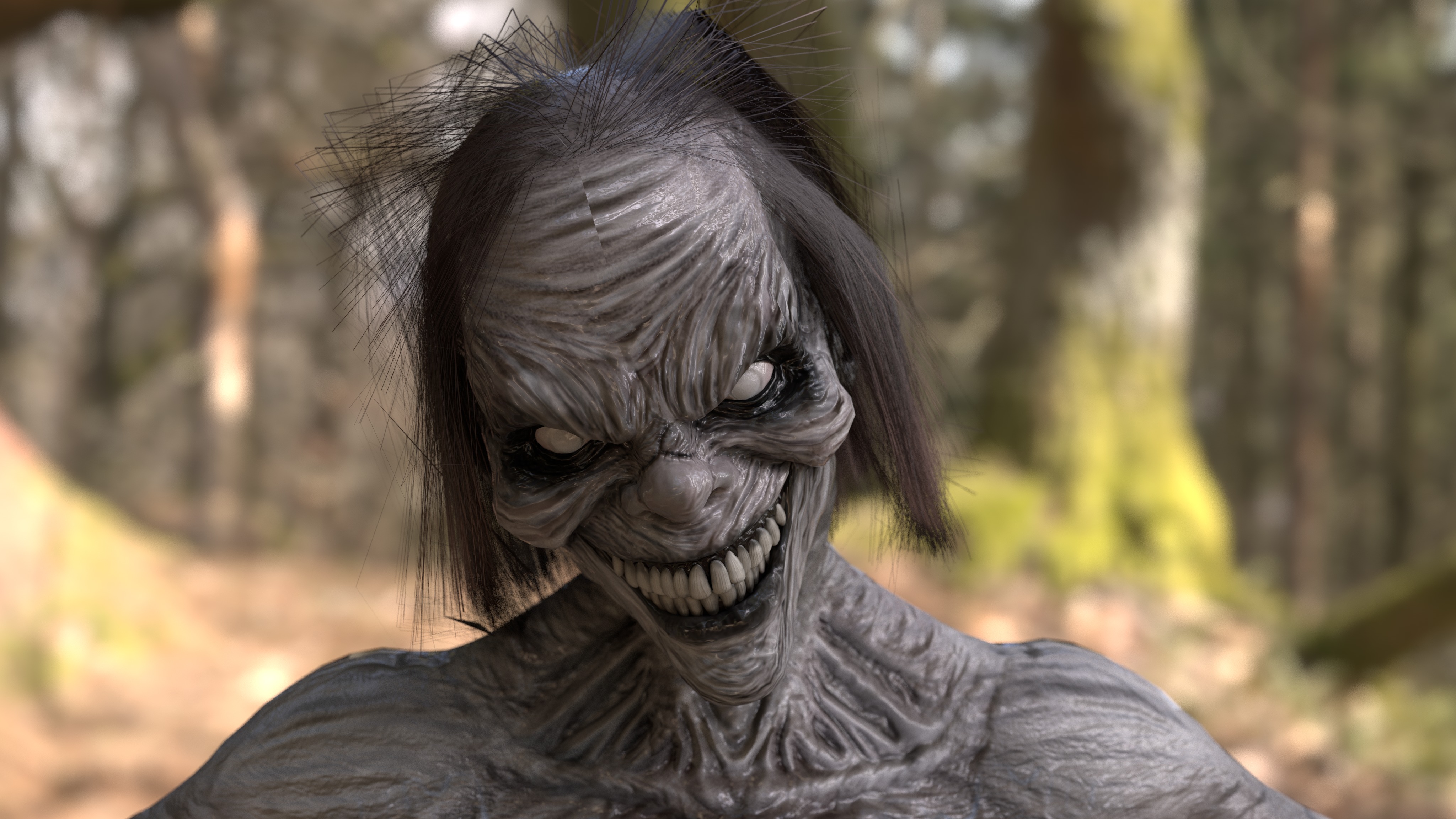 CREEPY GHOST Low-poly 3D model_10