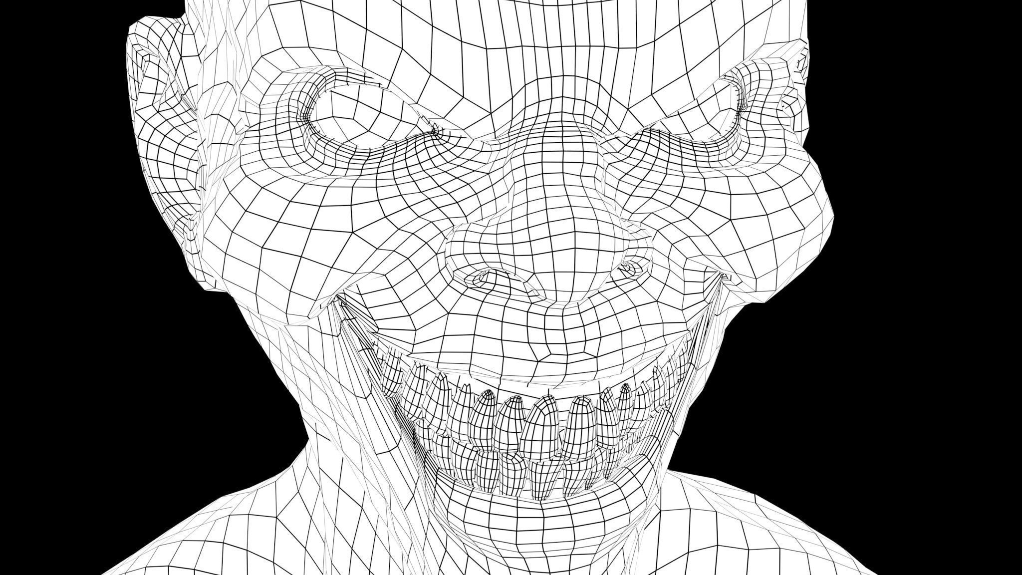 CREEPY GHOST Low-poly 3D model_20