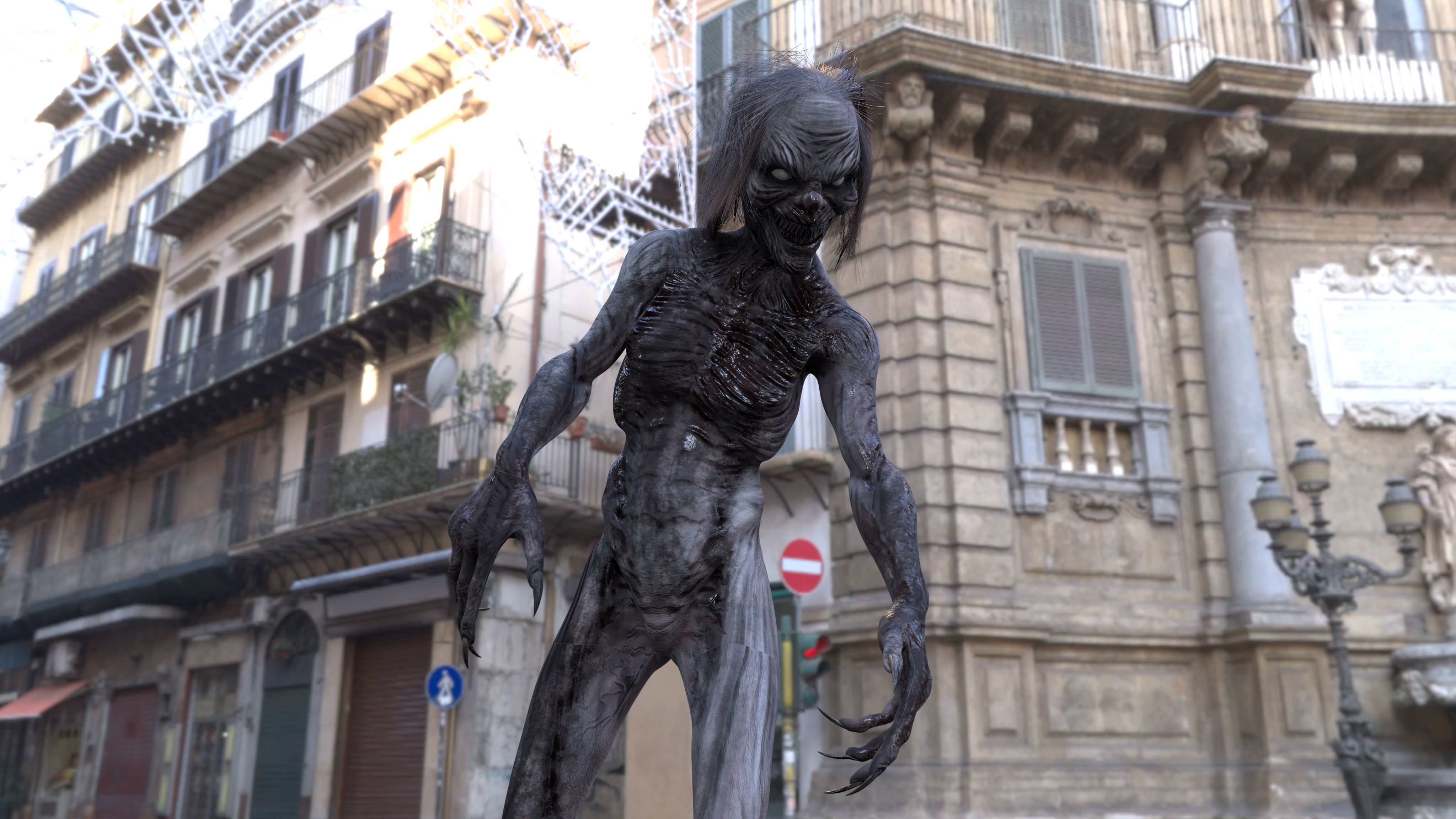 CREEPY GHOST Low-poly 3D model_7