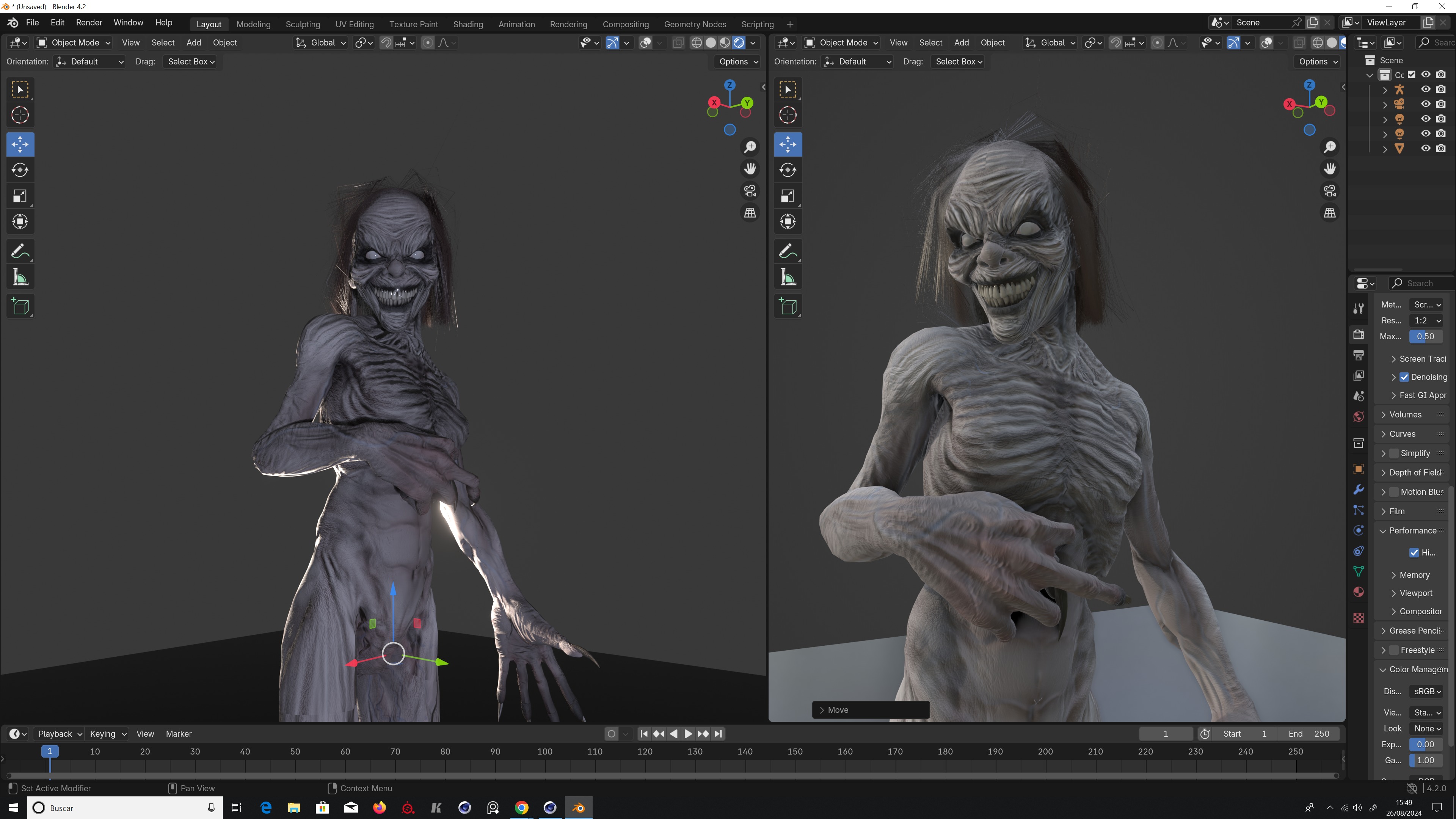 CREEPY GHOST Low-poly 3D model_5