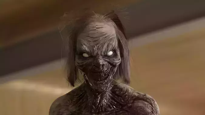 CREEPY GHOST Low-poly 3D model