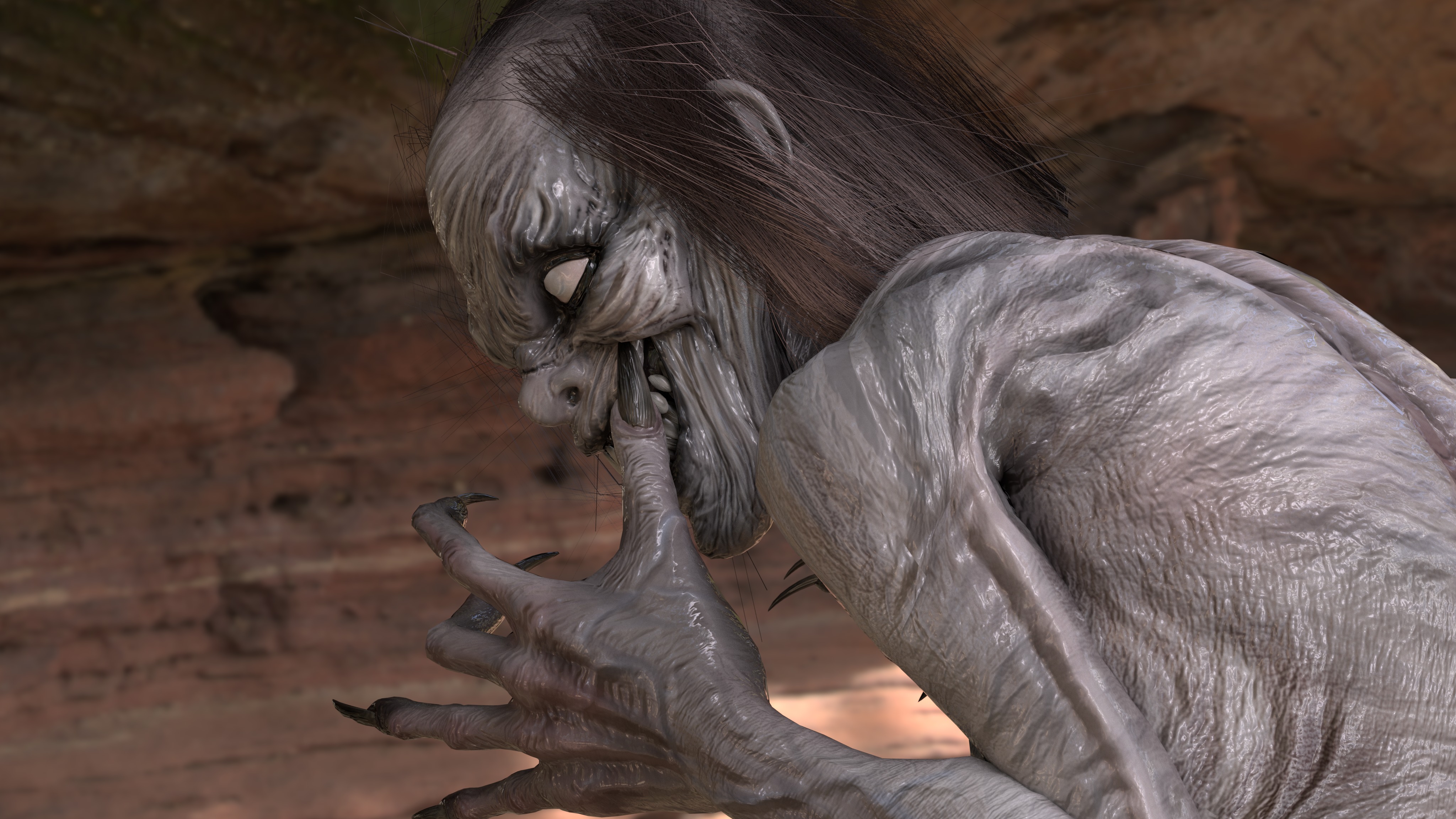 CREEPY GHOST Low-poly 3D model_12