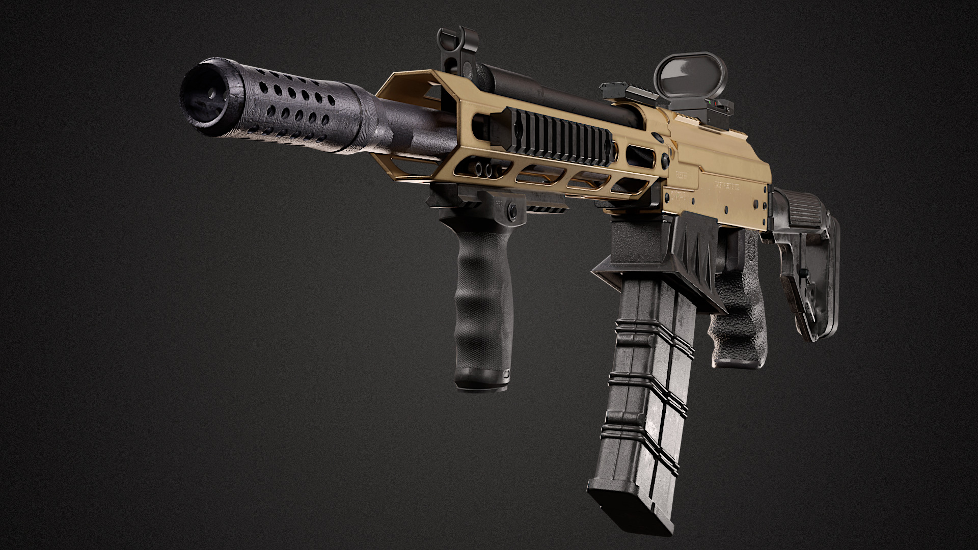 Saiga 12k custom Low-poly 3D model_4