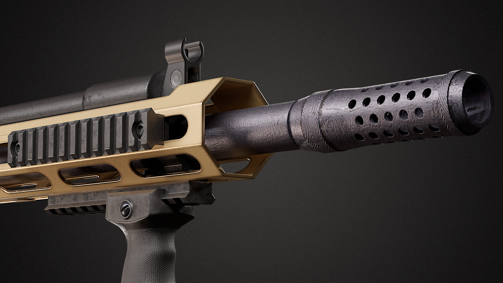 Saiga 12k custom Low-poly 3D model_1