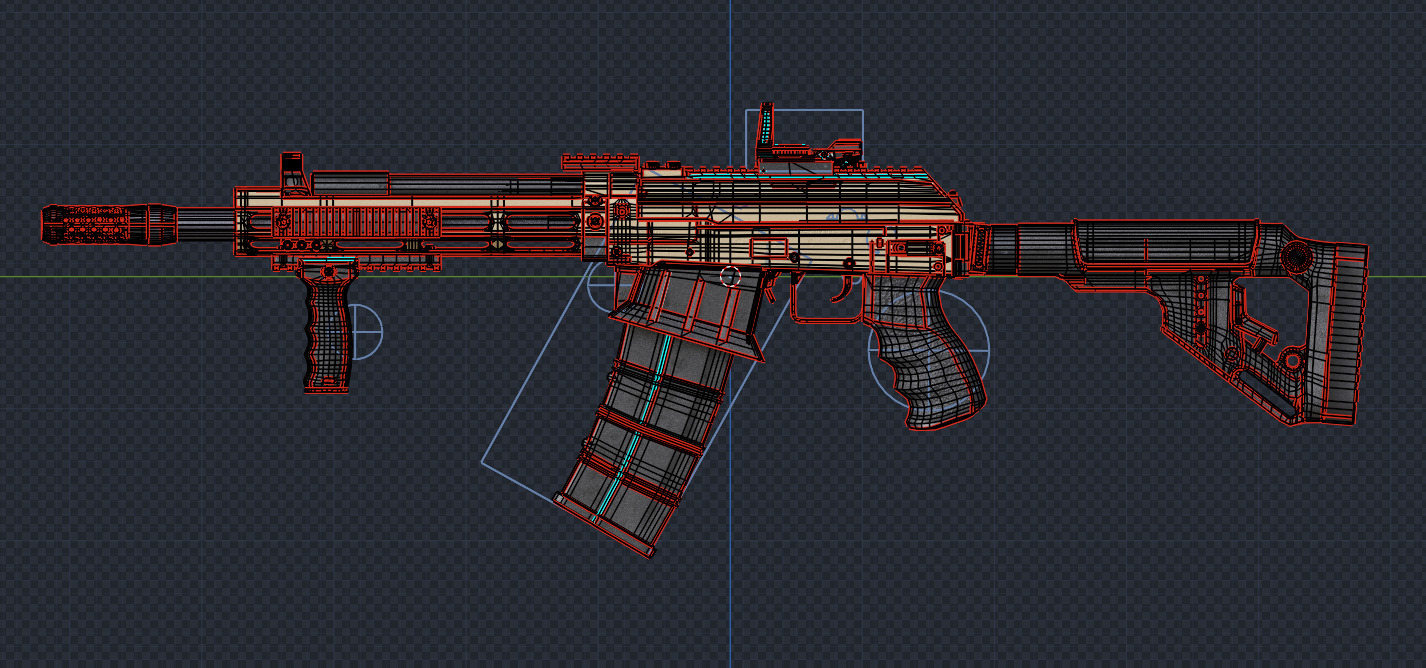 Saiga 12k custom Low-poly 3D model_9