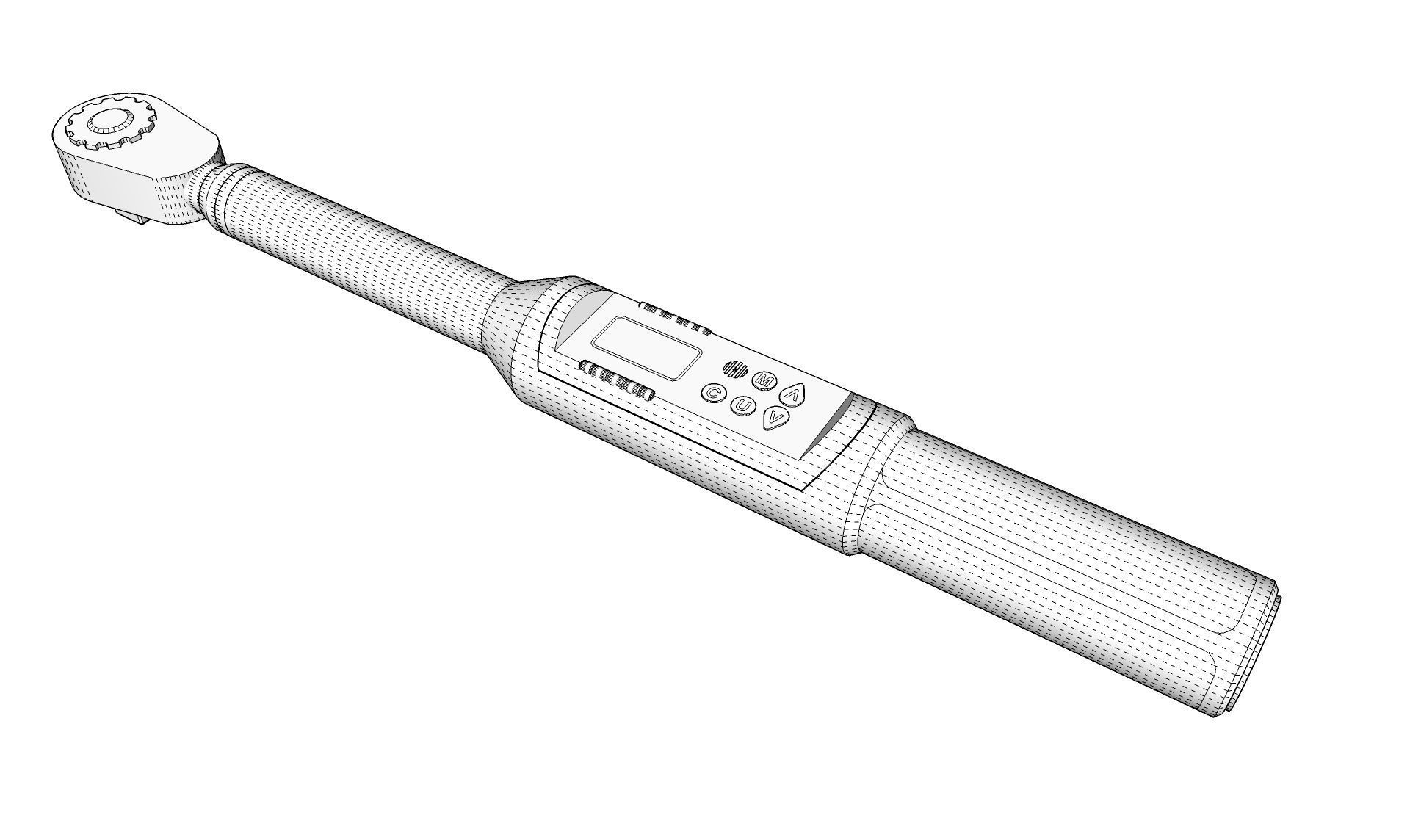 Digital Torque Wrench 3D model_12