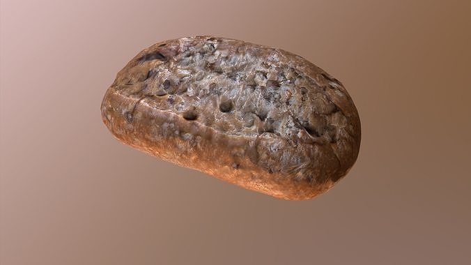Bread Roll Low-poly 3D model 7