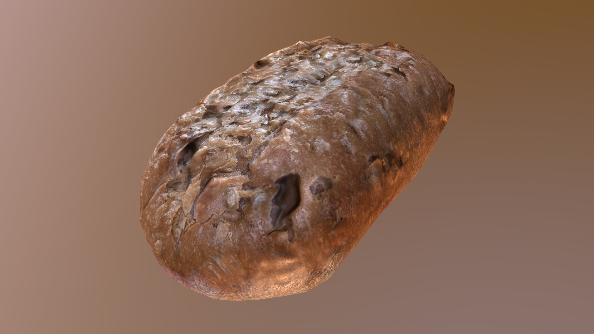 Bread Roll Low-poly 3D model_5