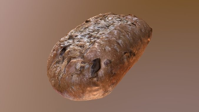 Bread Roll Low-poly 3D model 5