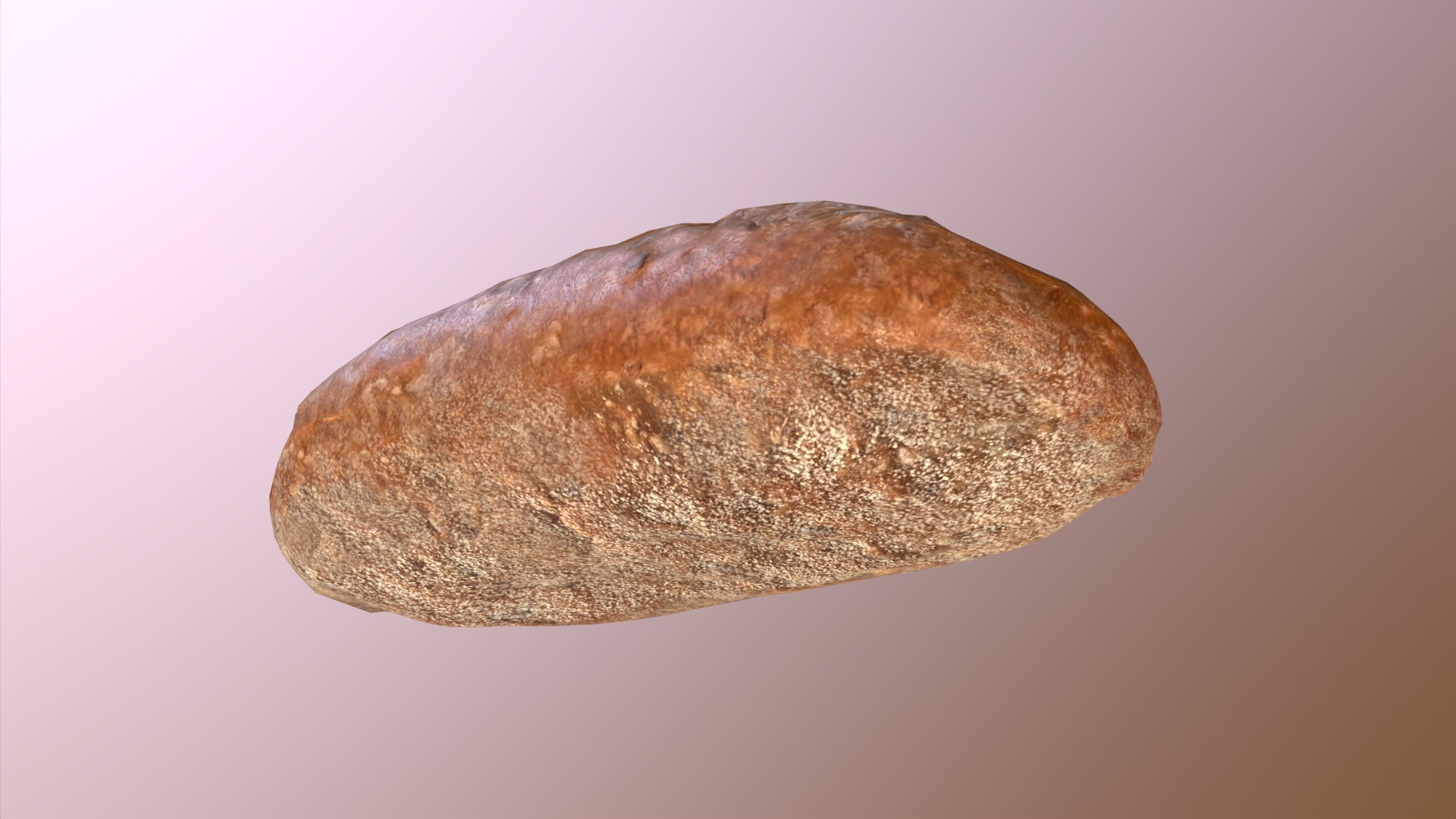 Bread Roll Low-poly 3D model_11