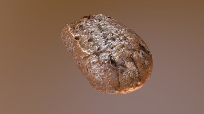 Bread Roll Low-poly 3D model 6