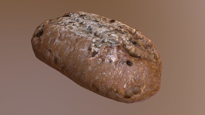 Bread Roll Low-poly 3D model 2