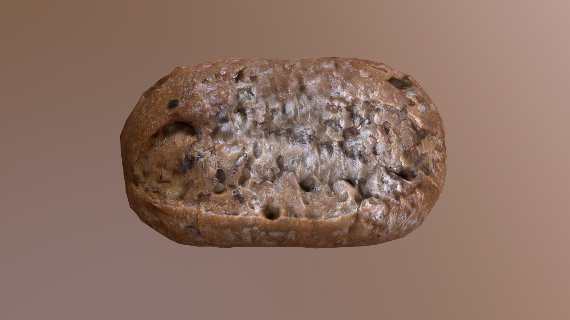 Bread Roll Low-poly 3D model_8