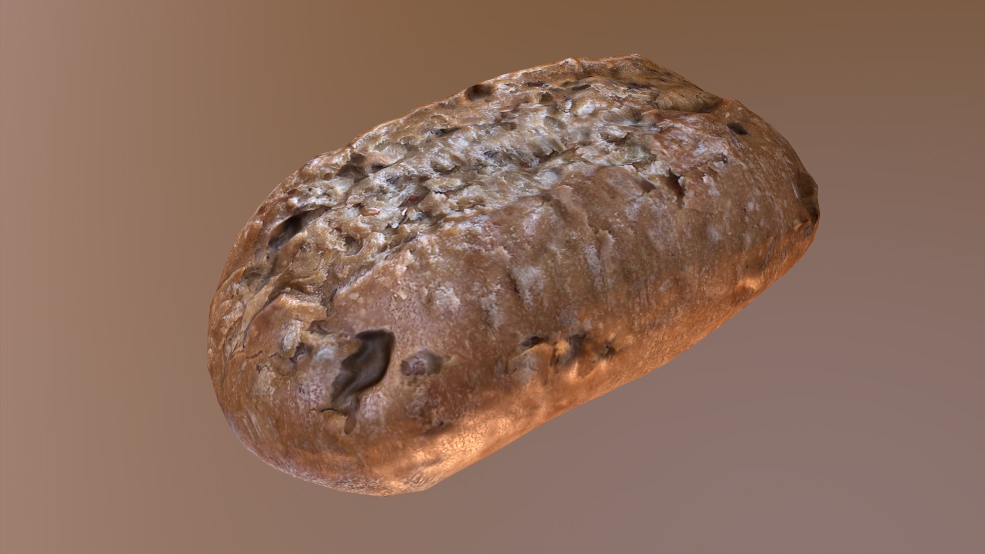 Bread Roll Low-poly 3D model_4