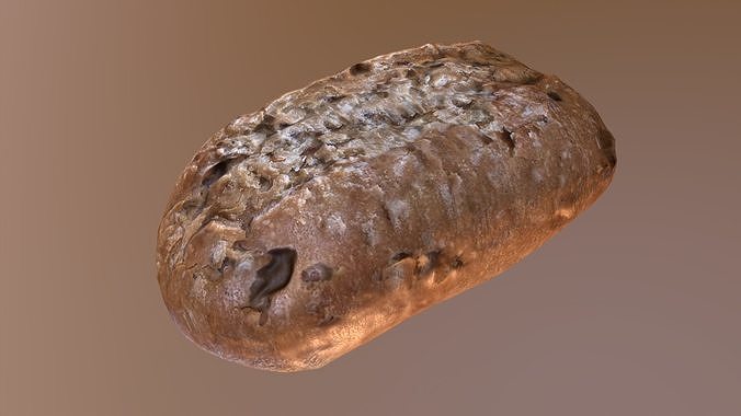Bread Roll Low-poly 3D model 4